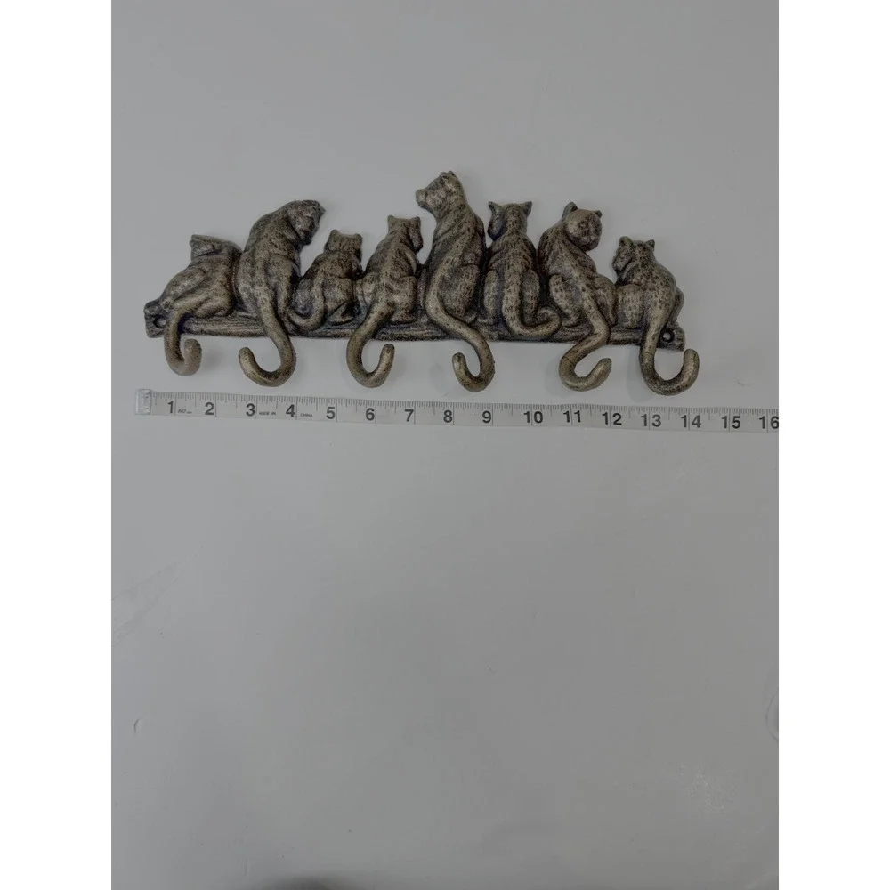 Cast Iron 8 Cats Hanger Heavy Duty Wall Hook Coat Hook Key Hanger